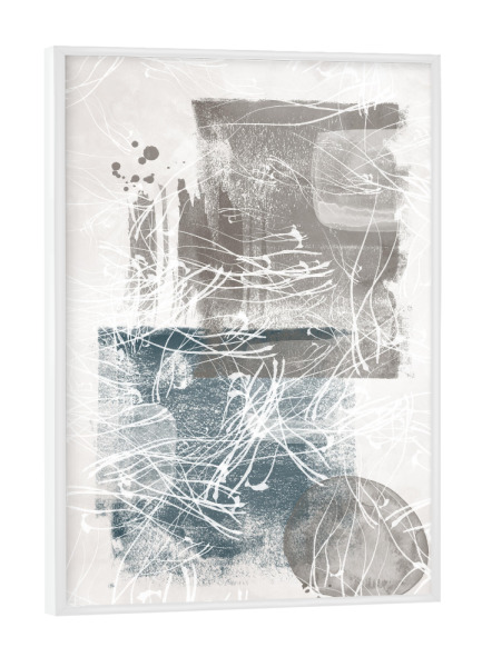 Poster mit weißem Rahmen "Moderne Aquarell-Formen" artboxONE - Abstrakt,Geometrie