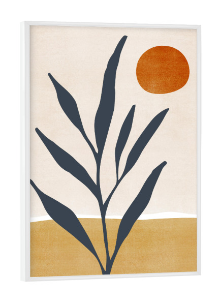 Poster mit weißem Rahmen "Minimale Wüstenlandschaft" artboxONE - Natur,Abstrakt