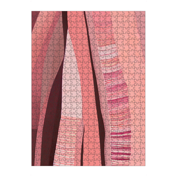 artboxONE Puzzle "Pink Layers" artboxONE - Natur,Abstrakt - Abstrakt,Schichten,Rosa,Linien,Treechild - Bild abstrakt