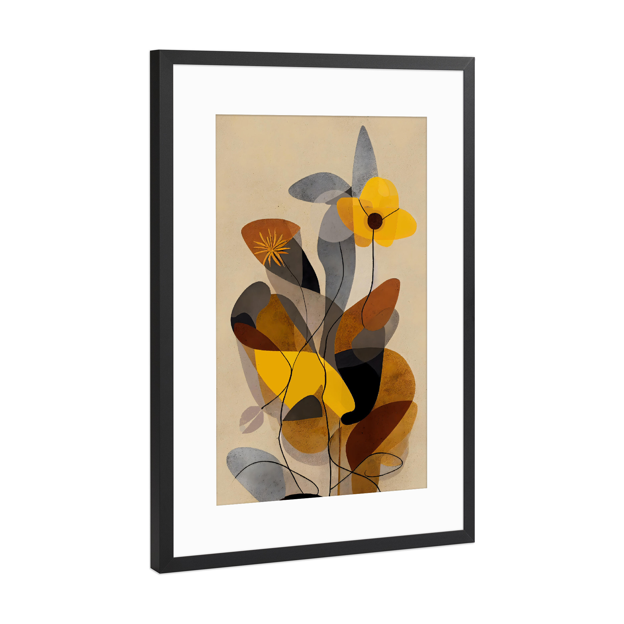 Poster mit Rahmen Schwarz (Metallic) "Im Sommergarten" artboxONE - Natur,Floral,Abstrakt,Für Mama