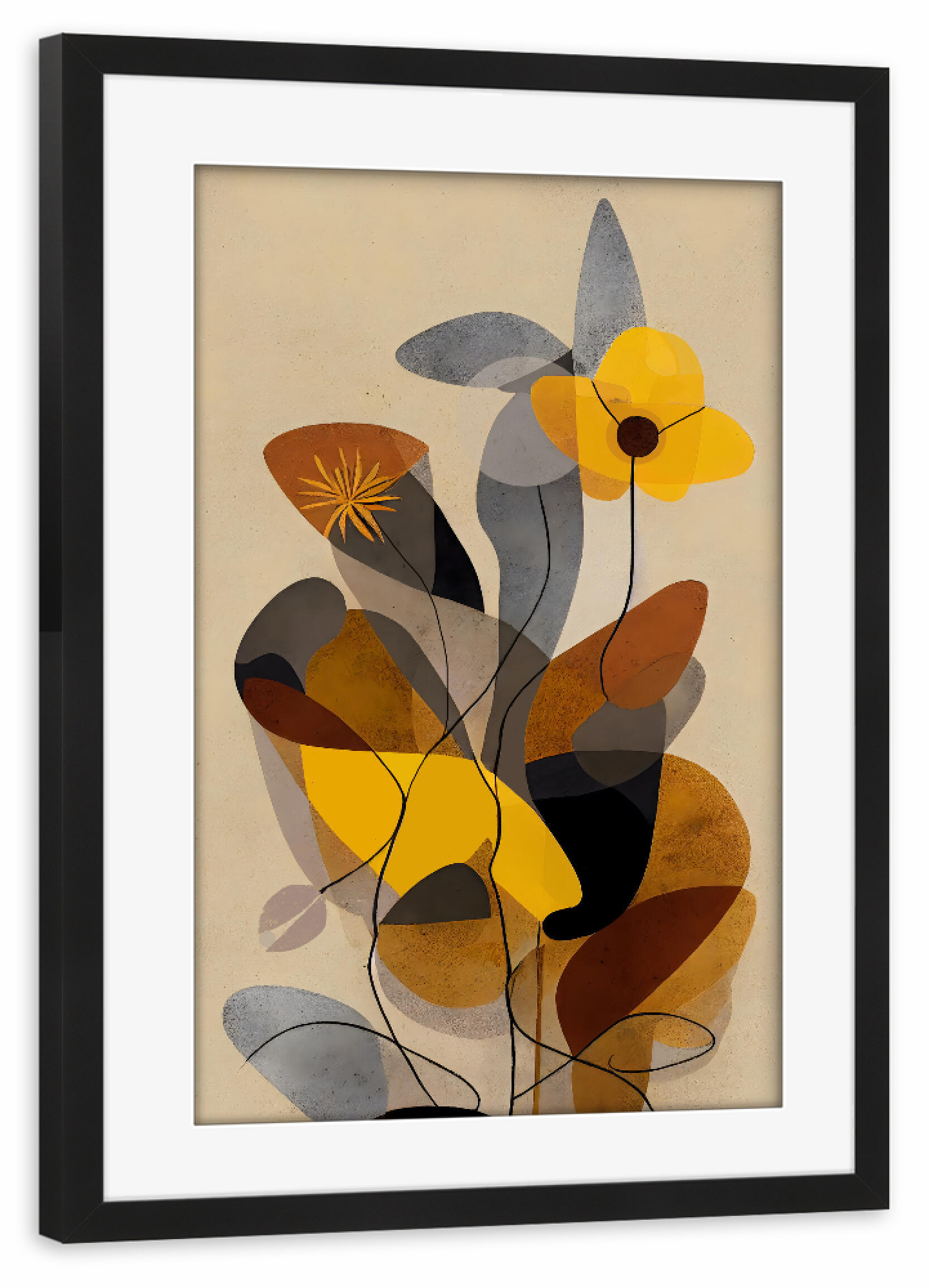 Poster mit Rahmen schwarz "Im Sommergarten" artboxONE - Natur,Floral,Abstrakt,Für Mama