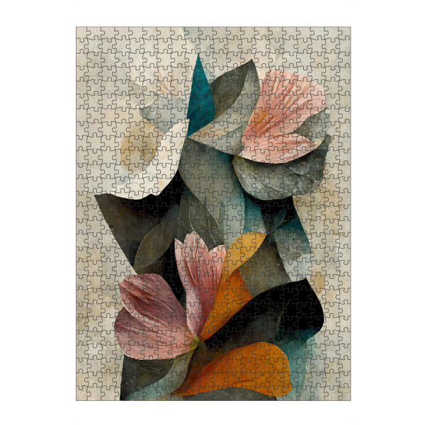 artboxONE Puzzle "Growing" artboxONE - Floral,Abstrakt,Für Mama - Blume,Blumen,Wachsen,Garten,Blüten,Abstrakt,Treechild,Pastell,Beige