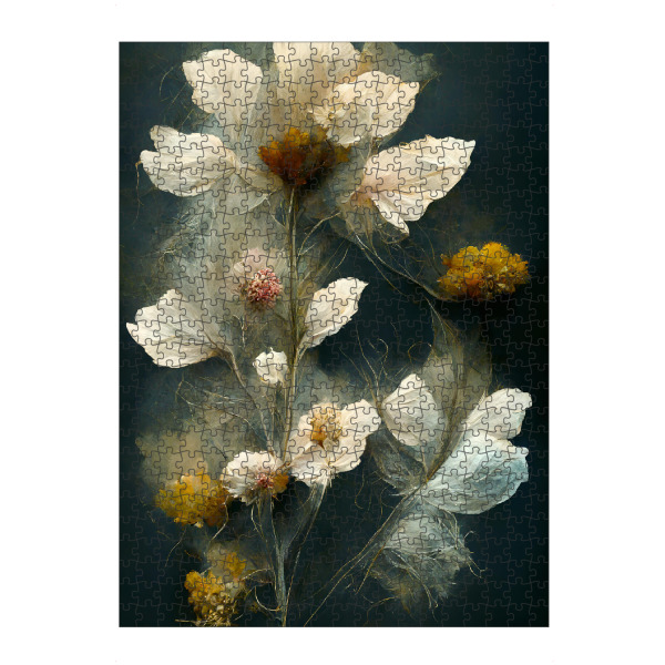 Puzzle Ravensburger "As Time Goes By" artboxONE - Natur,Floral,Für Mama - Blume,Blumen,Floral,Trockenblumen,Dunkler hintergrund,Treechild