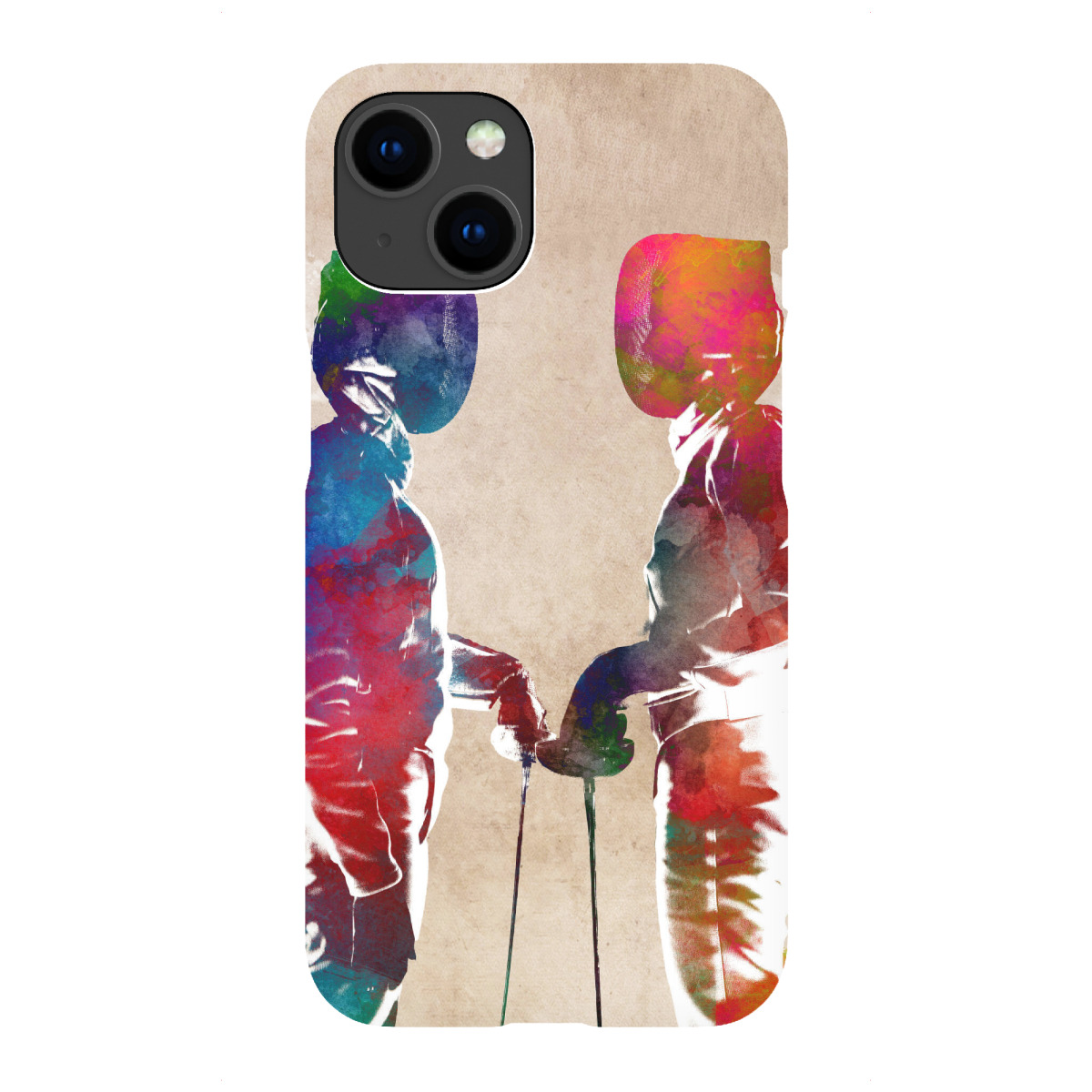 iPhone "Fechter-Sport-Illustration" Premium-Case Handyhülle artboxONE