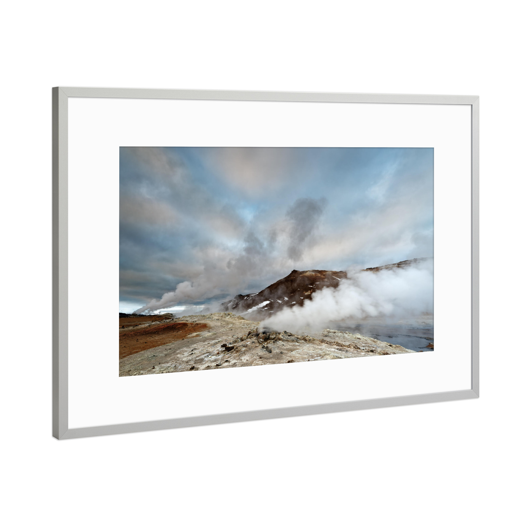 Poster mit Rahmen Silber "Geothermal" artboxONE - Natur,Reise,Reise / Länder