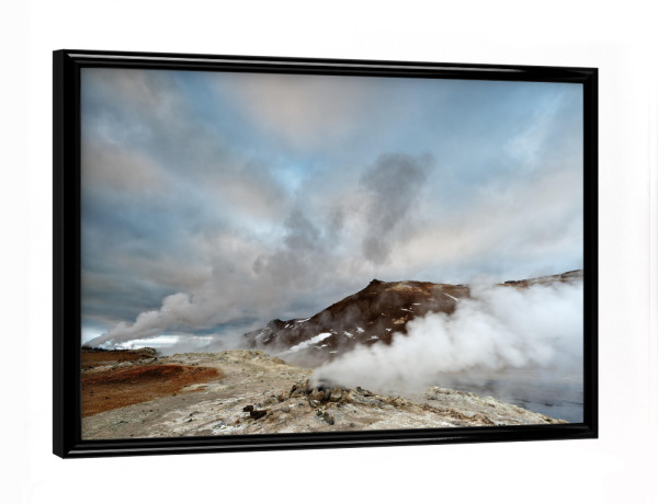 Poster mit schwarzem Rahmen "Geothermal" artboxONE - Natur,Reise,Reise / Länder