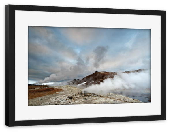 Poster mit Rahmen schwarz "Geothermal" artboxONE - Natur,Reise,Reise / Länder