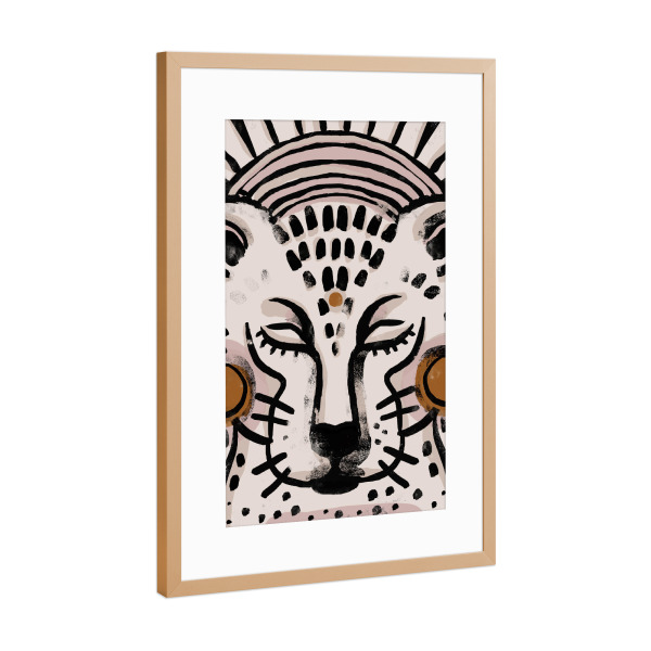 Poster mit Rahmen Kupfer "Tiger (Light Version)" artboxONE - Tiere,Abstrakt,Für Mama,Für Papa