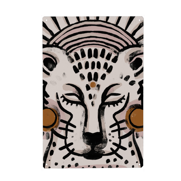 Holzbild "Tiger (Light Version)" artboxONE - Tiere,Abstrakt,Für Mama,Für Papa - Tiger,Namaste,Tier,Tiere,Simpel,Schön,Ruhig,Yoga,Treechild