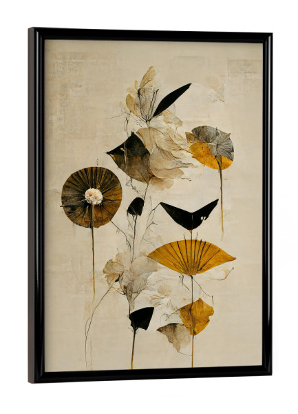 Poster mit schwarzem Rahmen "Kukkia" artboxONE - Floral,Abstrakt,Für Mama,Für Papa