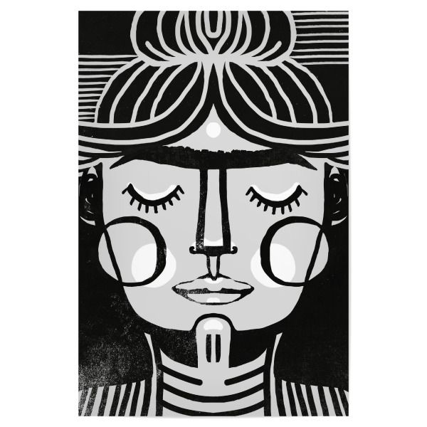 Poster "Dreaming Frida" artboxONE - Abstrakt,Menschen,Schwarzweiß