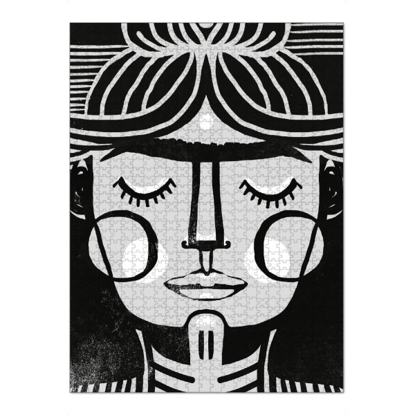 Puzzle Ravensburger "Dreaming Frida" artboxONE - Abstrakt,Menschen,Schwarzweiß