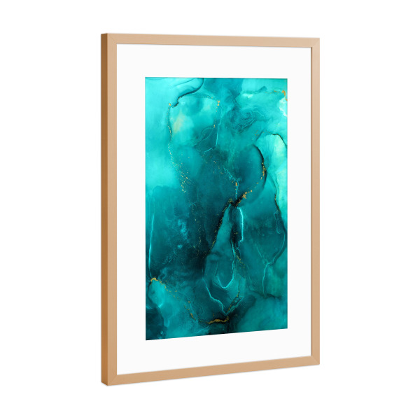 Poster mit Rahmen Kupfer "Arktika" artboxONE - Abstrakt,Fiktion,Galaxy