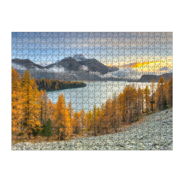 Puzzle Ravensburger "Abends am Silsersee im Engadin" artboxONE - Natur,Reise,Reise / Länder