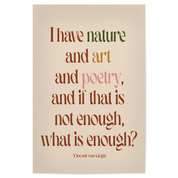 Poster 30x20 cm "Van-Gogh-Zitat" artboxONE - Typografie,Natur,Menschen