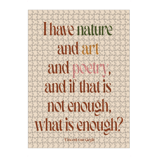 artboxONE Puzzle "Van-Gogh-Zitat" artboxONE - Typografie,Natur,Menschen