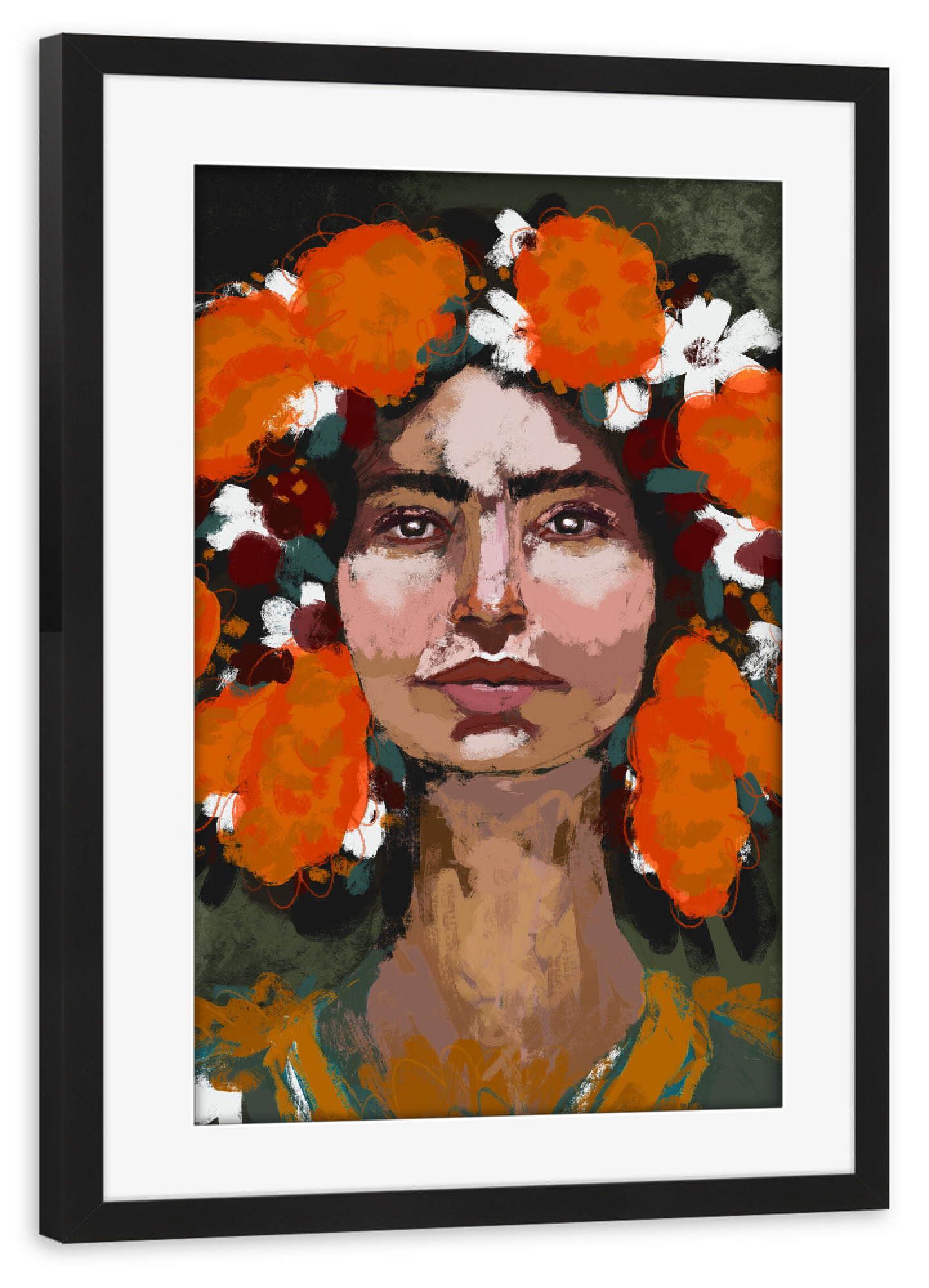 Poster mit Rahmen schwarz "The Power Of Thoughts" artboxONE - Abstrakt,Menschen,Für Mama