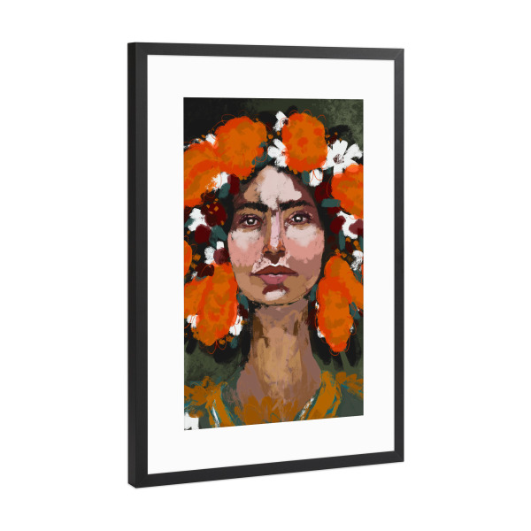 Poster mit Rahmen Schwarz (Metallic) "The Power Of Thoughts" artboxONE - Abstrakt,Menschen,Für Mama