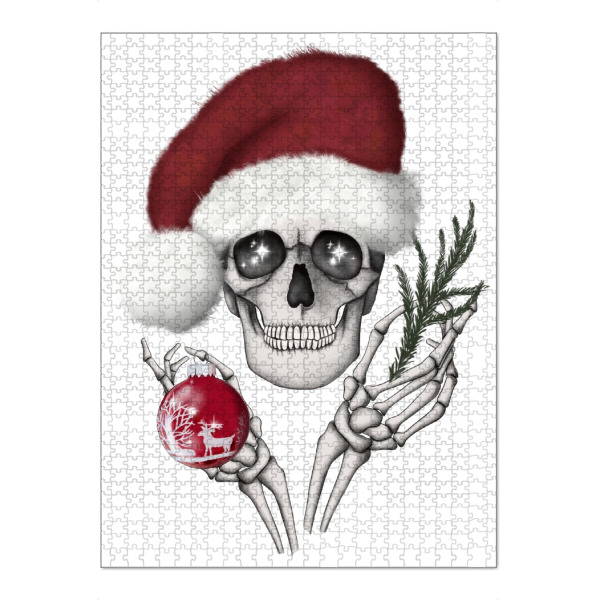 Puzzle Ravensburger "Skelett Weihnachtsgrafik" artboxONE - Weihnachten,Festivals,Halloween,Lustig
