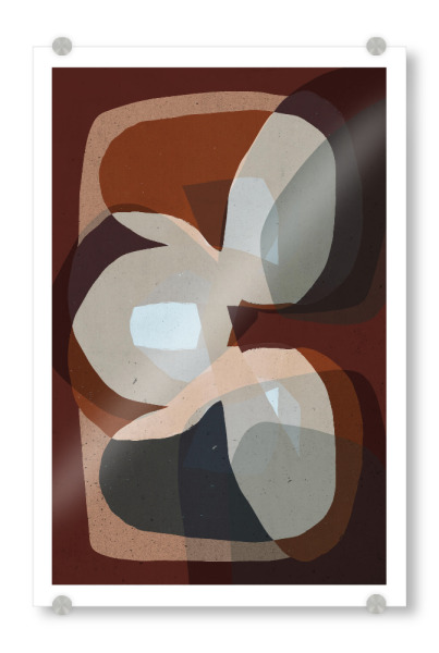 Acrylglasbild "The Trio" artboxONE - Abstrakt,Geometrie - Abstrakt,Trio,Erdfarben,Naturfarben,Treechild,Formen,Struktur