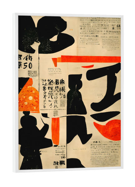 Poster mit weißem Rahmen "Kio Kio" artboxONE - Typografie,Comic,Abstrakt