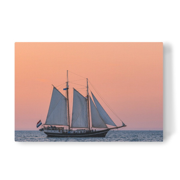 Leinwandbild "Meer, Windjammer, Abend" artboxONE - Natur,Reise,Reise / Strand und Meer