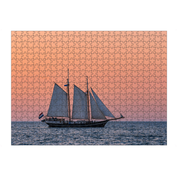 Puzzle Ravensburger "Meer, Windjammer, Abend" artboxONE - Natur,Reise,Reise / Strand und Meer