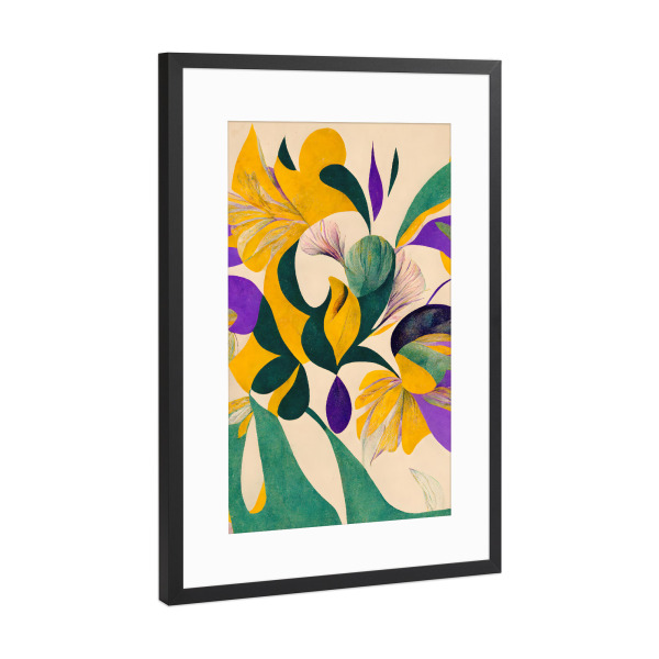 Poster mit Rahmen Schwarz (Metallic) "Spring Flowers" artboxONE - Natur,Abstrakt,Für Mama