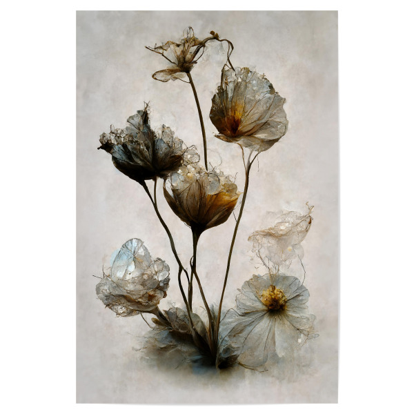 Poster "Crystal Flowers" artboxONE - Natur,Floral,Für Kinder,Abstrakt