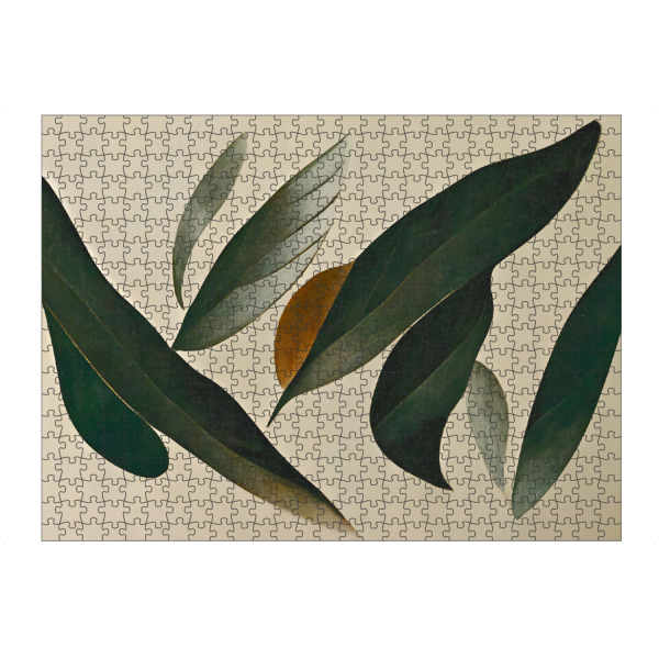 artboxONE Puzzle "Floating Leafes" artboxONE - Natur,Floral,Abstrakt - Natur,Blatt,Blätter,Abstrakt,Schlicht,Minimalistisch,Grün,Blumen,Treechild