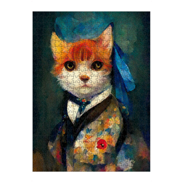 artboxONE Puzzle "Katze mit Kleidung" artboxONE - Für Kinder,Tiere,Fashion