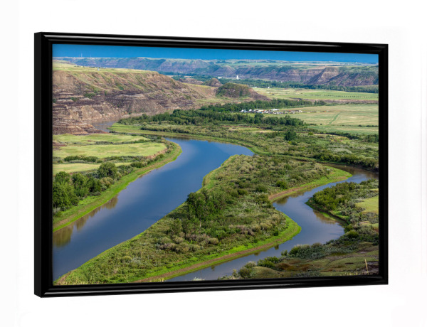 Poster mit schwarzem Rahmen "Red Deer River in Alberta Kanada" artboxONE - Natur