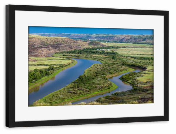 Poster mit Rahmen schwarz "Red Deer River in Alberta Kanada" artboxONE - Natur