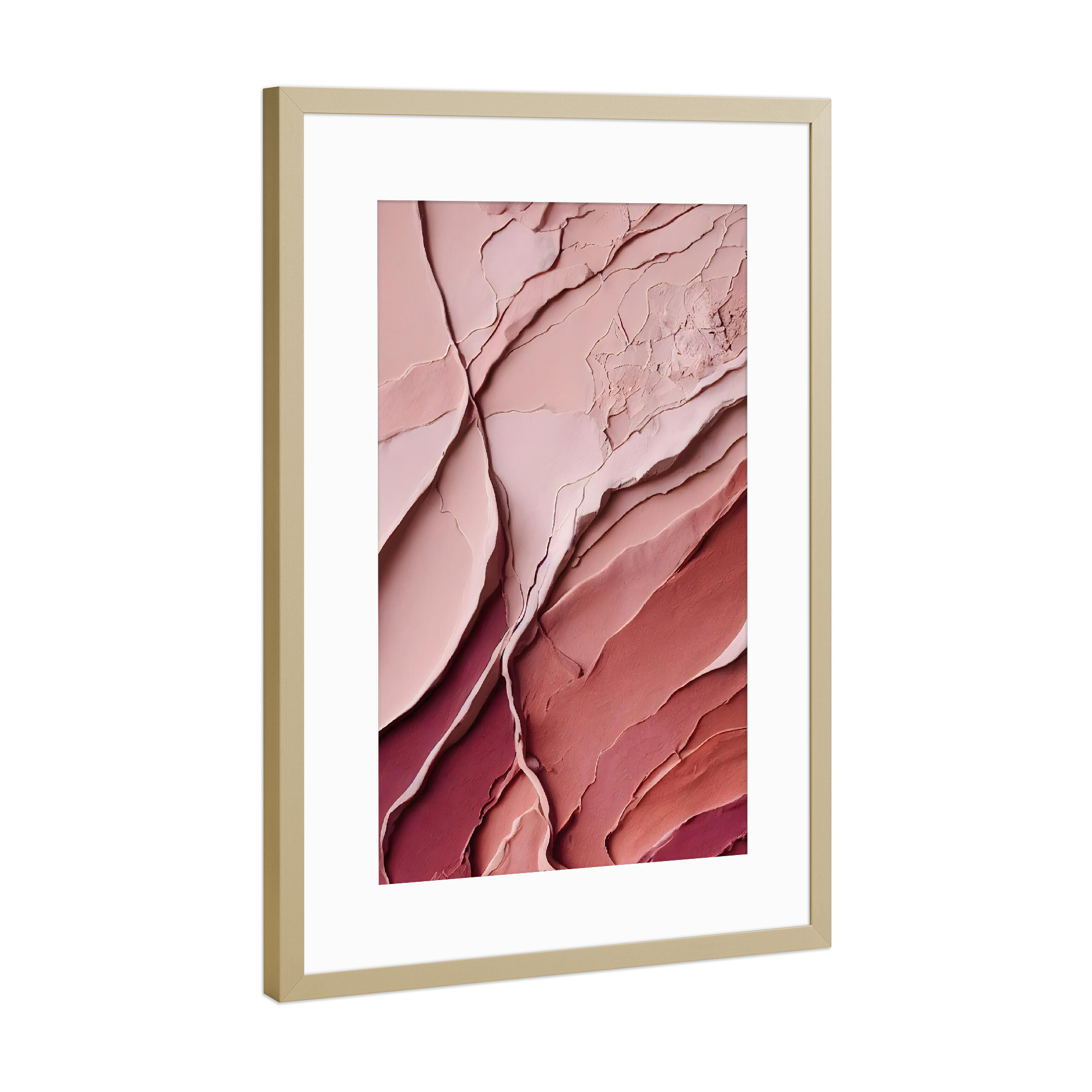 Poster mit Rahmen Gold "Pink Lipstick" artboxONE - Abstrakt,Fashion - Makeup,Schminke,Abstrakt,Farben,Pink,Lippenstift,Visagist,Treechild,Rosa