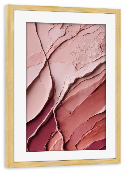 Poster mit Rahmen kiefer "Pink Lipstick" artboxONE - Abstrakt,Fashion - Makeup,Schminke,Abstrakt,Farben,Pink,Lippenstift,Visagist,Treechild,Rosa