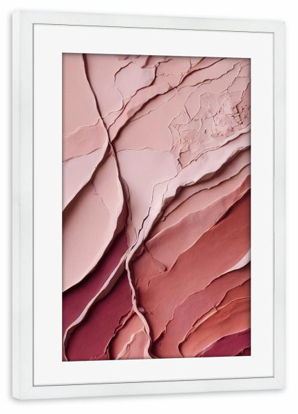 Poster mit Rahmen weiß "Pink Lipstick" artboxONE - Abstrakt,Fashion - Makeup,Schminke,Abstrakt,Farben,Pink,Lippenstift,Visagist,Treechild,Rosa