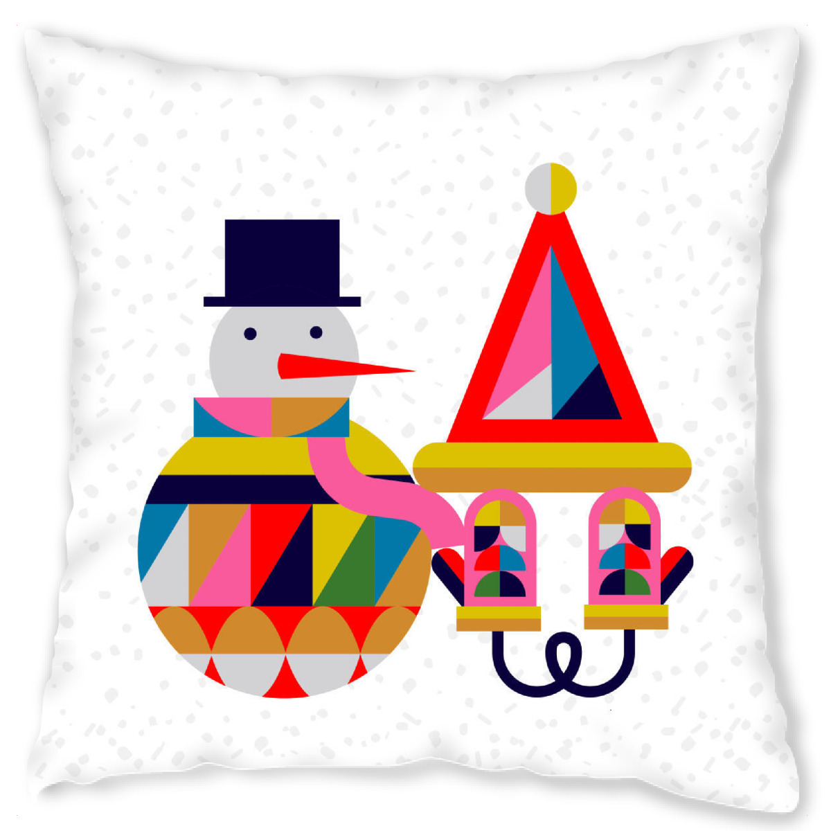 Design-Kissen "Stil des Schneemann-Kubismus" artboxONE - Weihnachten