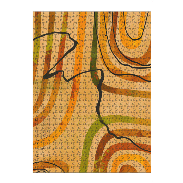Puzzle Ravensburger "Abstrakte Sonnenblumen-Farben" artboxONE - Natur,Abstrakt,Geometrie