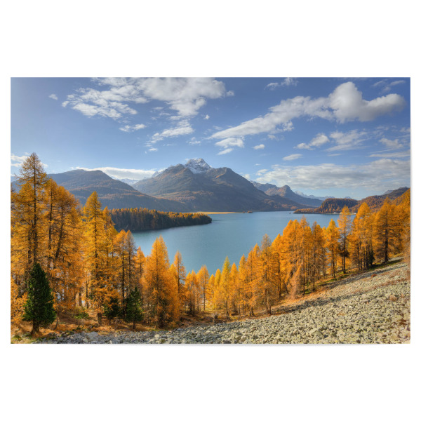 Poster 30x20 cm "Herbsttag am Silsersee im Engadin" artboxONE - Natur,Reise,Reise / Länder