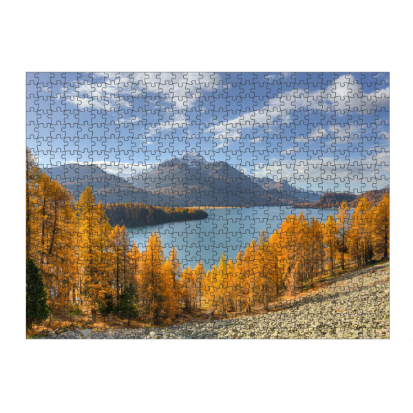 Puzzle Ravensburger "Herbsttag am Silsersee im Engadin" artboxONE - Natur,Reise,Reise / Länder