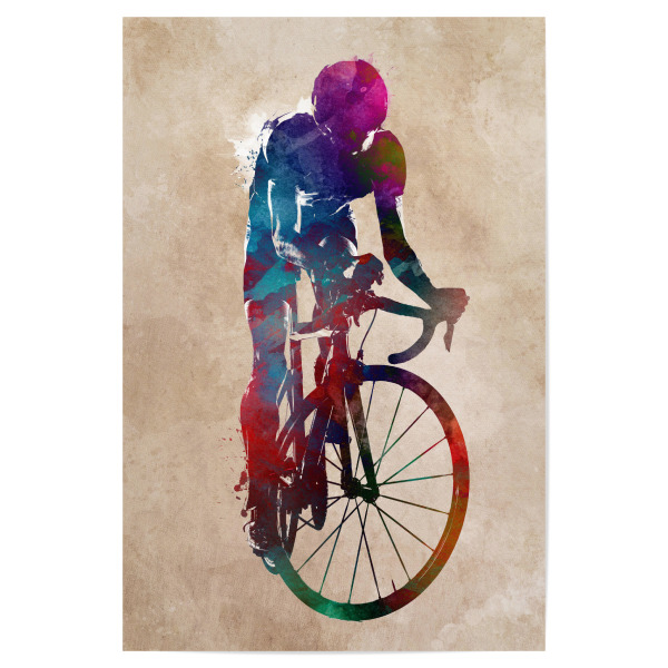 Poster 30x20 cm "Biker-Sport-Illustration" artboxONE - Sport,Sport / Sommerspiele - Radfahren,Radfahrer,Fahrrad,Sport,Biker