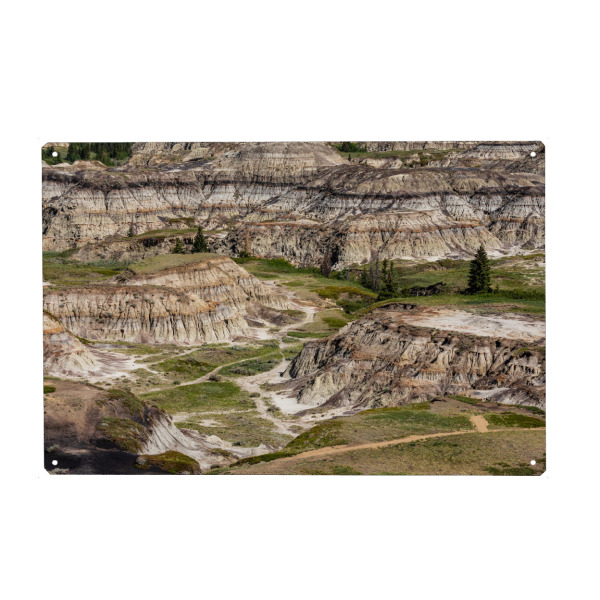Metall Poster "Der Horseshoe Canyon in Alberta" artboxONE - Natur - Kanada,Badlands,Alberta,Wüste,Horseshoe canyon,Canyon,Drumheller,Natur,Landschaft