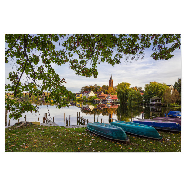 Poster 30x20 cm "Boot, See, Stadt" artboxONE - Natur,Reise,Architektur