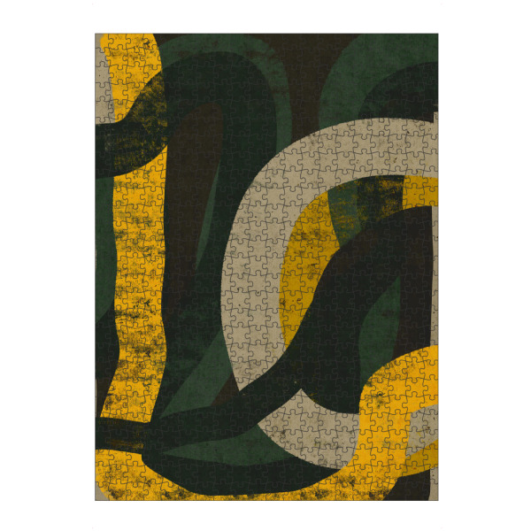 Puzzle Ravensburger "Jungle At Day" artboxONE - Natur,Abstrakt - Abstrakt,Pinselstrich,Linien,Struktur,Dekorativ,Grün,Beige,Treechild