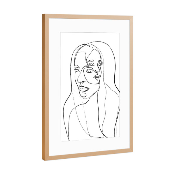 Poster mit Rahmen Kupfer "Thoughts" artboxONE - Abstrakt,Menschen,Für Mama,Für Papa