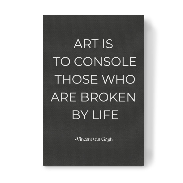 Leinwandbild "Kunst ist -Zitat" artboxONE - Typografie,Schwarzweiß