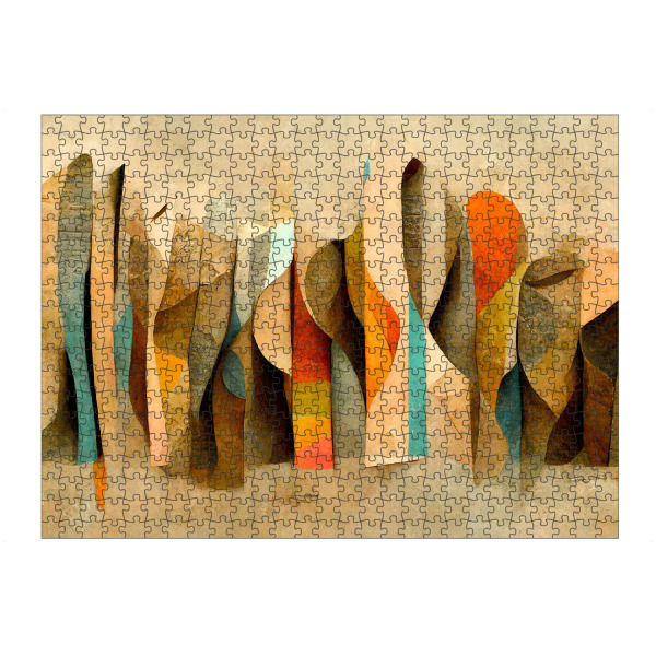 Puzzle Ravensburger "Scrolls" artboxONE - Abstrakt,Für Mama,Für Papa - Abstrakt,Dekorativ,Bunt,Pastell,Rollen,Treechild - Bild abstrakt
