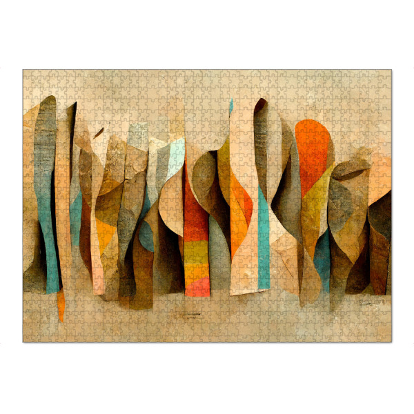 Puzzle Ravensburger "Scrolls" artboxONE - Abstrakt,Für Mama,Für Papa - Abstrakt,Dekorativ,Bunt,Pastell,Rollen,Treechild - Bild abstrakt