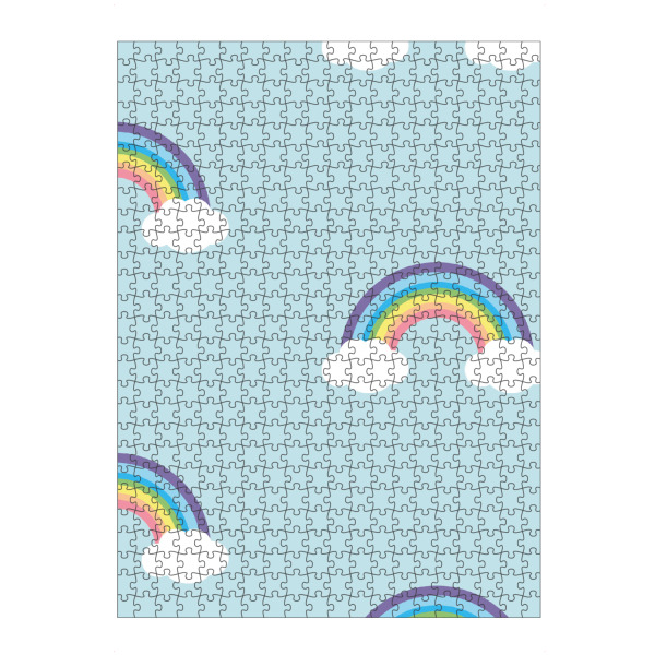 Puzzle Ravensburger "Regenbogen auf Wolken" artboxONE - Natur,Für Kinder - Bunt,Wolken,Regenbogen,Kinder,Kinderzimmer,Illustration,Muster