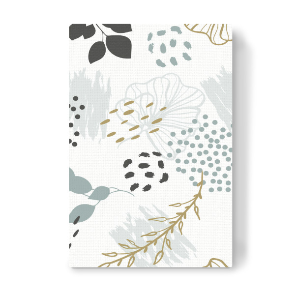Leinwandbild "Blumen und Formen" artboxONE - Floral,Abstrakt,Geometrie - Blumen,Muster,Formen,Figuren,Pflanzen,Bunt,Floral